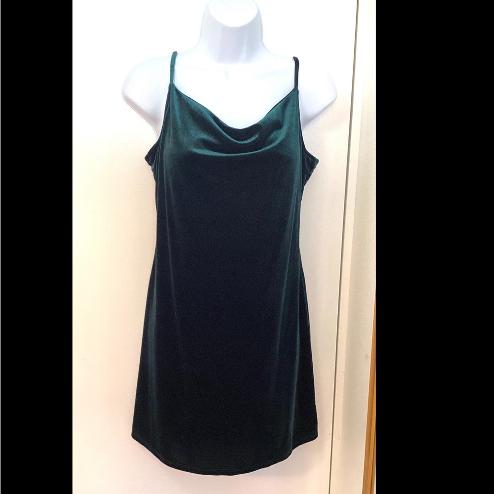 Dark Green Velvet Dress